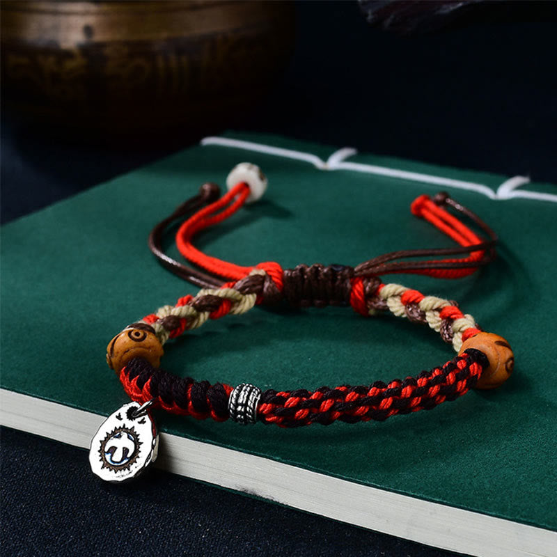 Tibetan Hand-woven Garuda String Luck Bracelet - Image 3