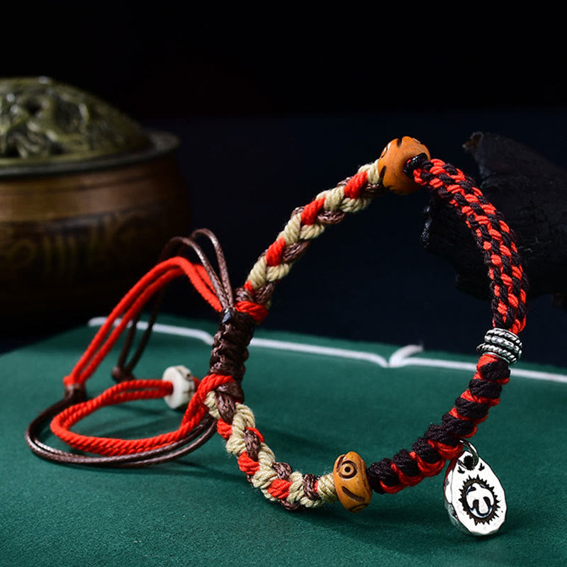 Tibetan Hand-woven Garuda String Luck Bracelet - Image 4