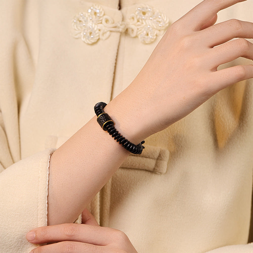 Tibetan Coconut Shell Auspicious Clouds Positive Bracelet - Image 14