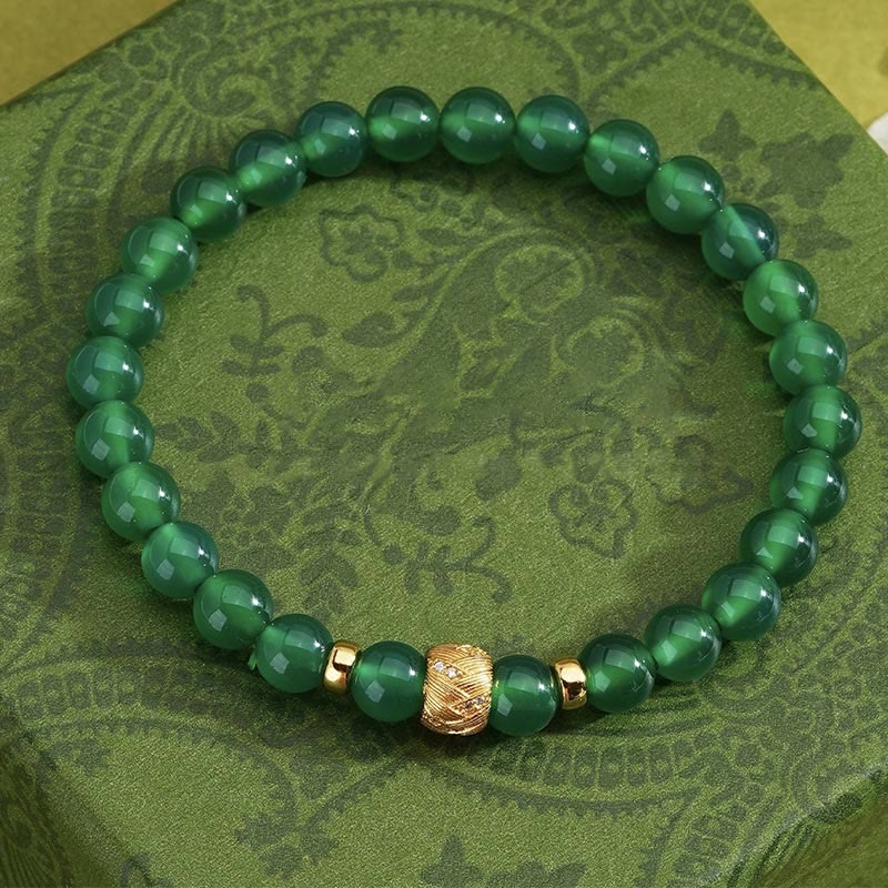 Green Agate Beads Support Bracelet