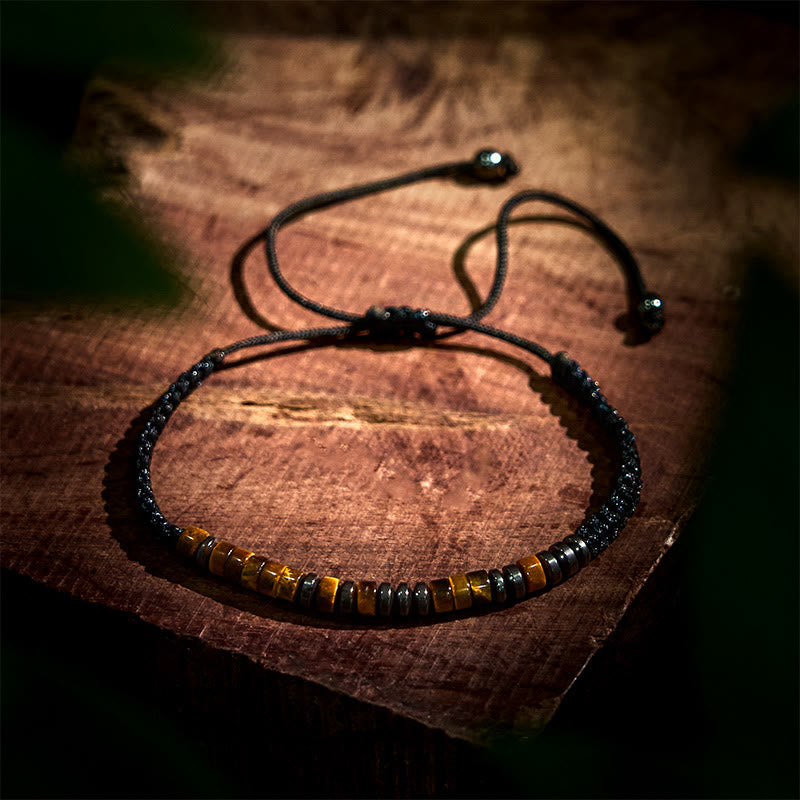 3Pcs Tiger Eye Lava Rock Protection Bracelet Set - Image 7
