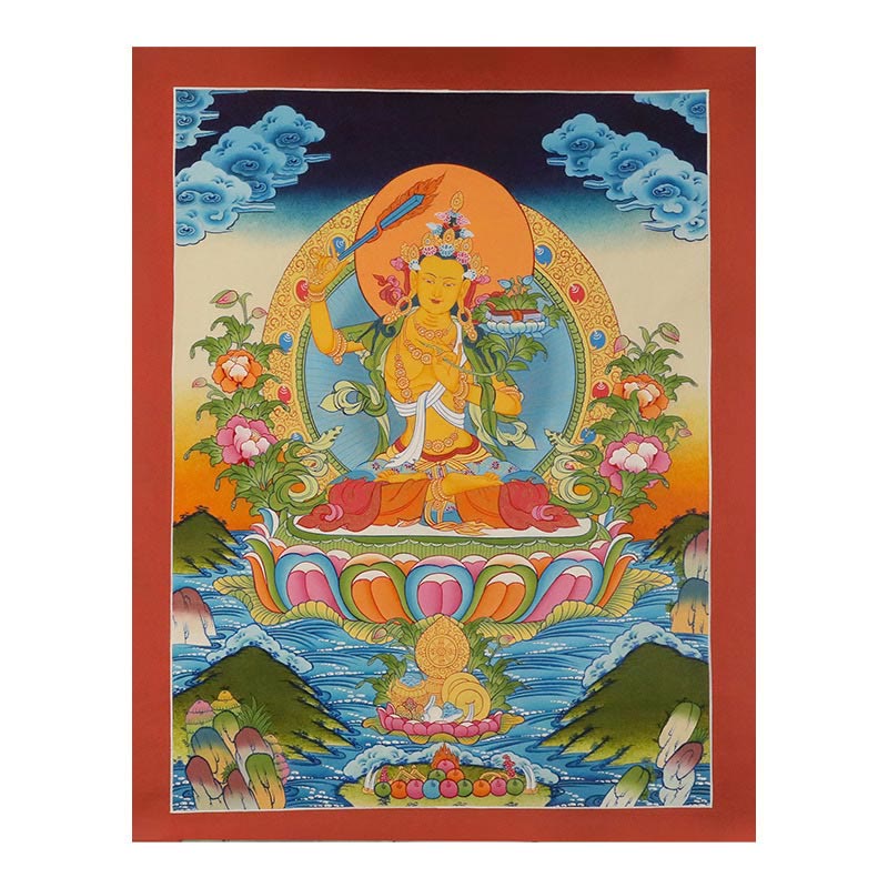 Tibetan Thangka Painting Yellow God of Wealth Green Tara Avalokitesvara Handmade Decoration Blind Box(Random Style) - Image 22