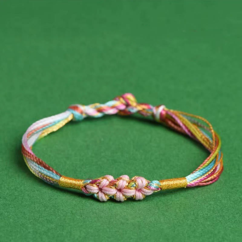 Colorful Rope Peach Blossom Knot Zongzi Braided Bracelet