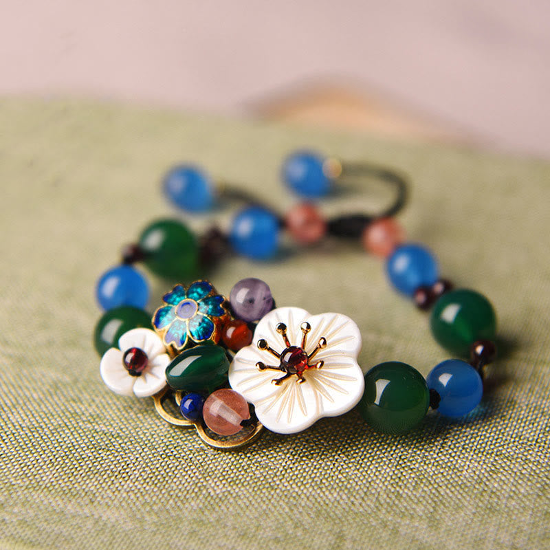 Agate Shell Flower Support Bracelet - Image 3