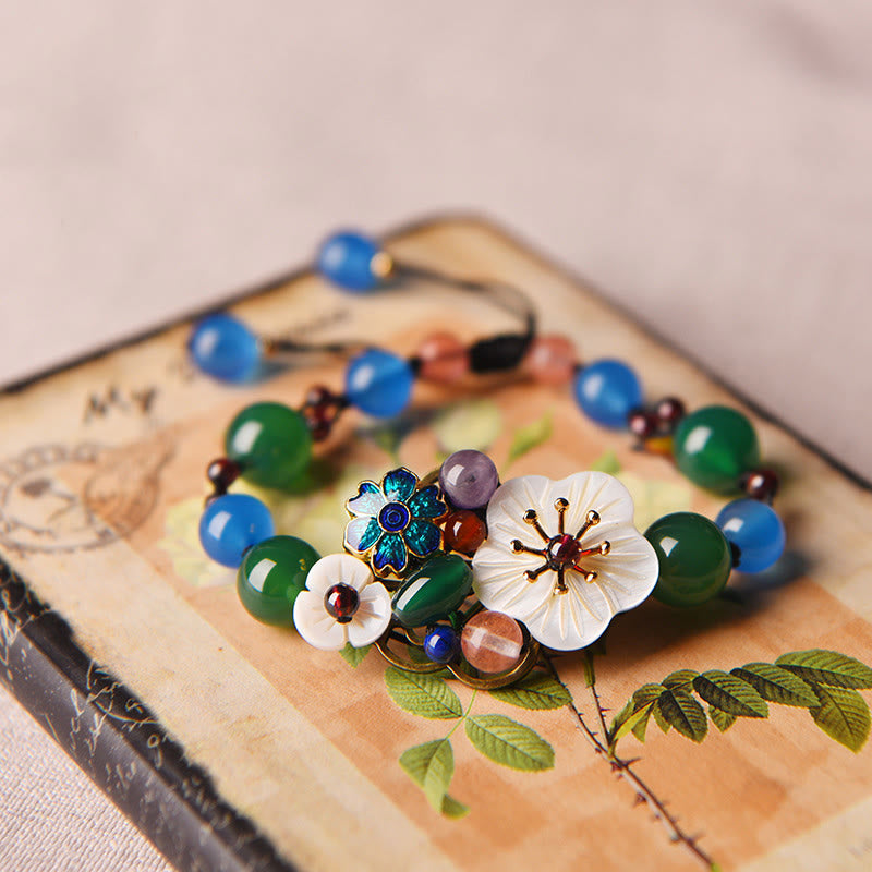 Agate Shell Flower Support Bracelet