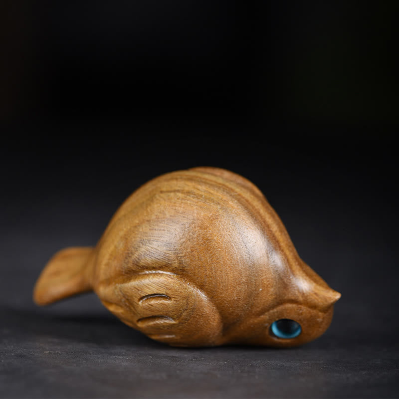 Mini Magpie Bird Carved Positive Desk Decoration - Image 4