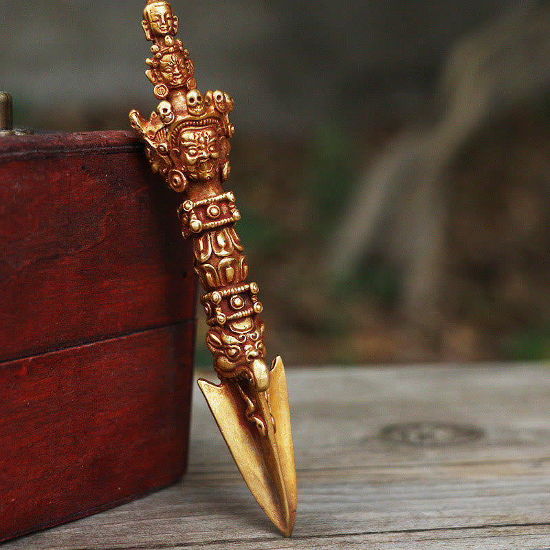 Handmade Small Nepal Vajra Dorje Strength Copper Metal Decoration