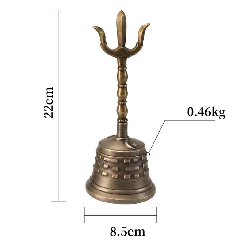 Handmade Tibetan Meditation Vajra Dorje Bell Gourd Yin Yang Copper Enlightenment Decoration - Image 5