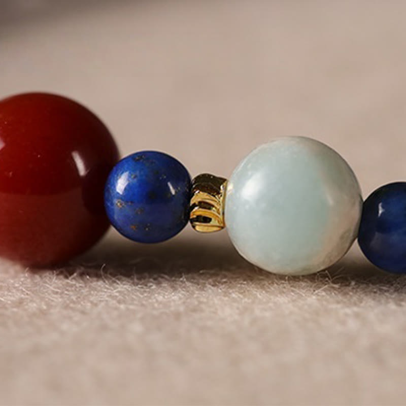 Small Lazurite Agate Ultra-thin Beads Positive Bracelet - Image 14