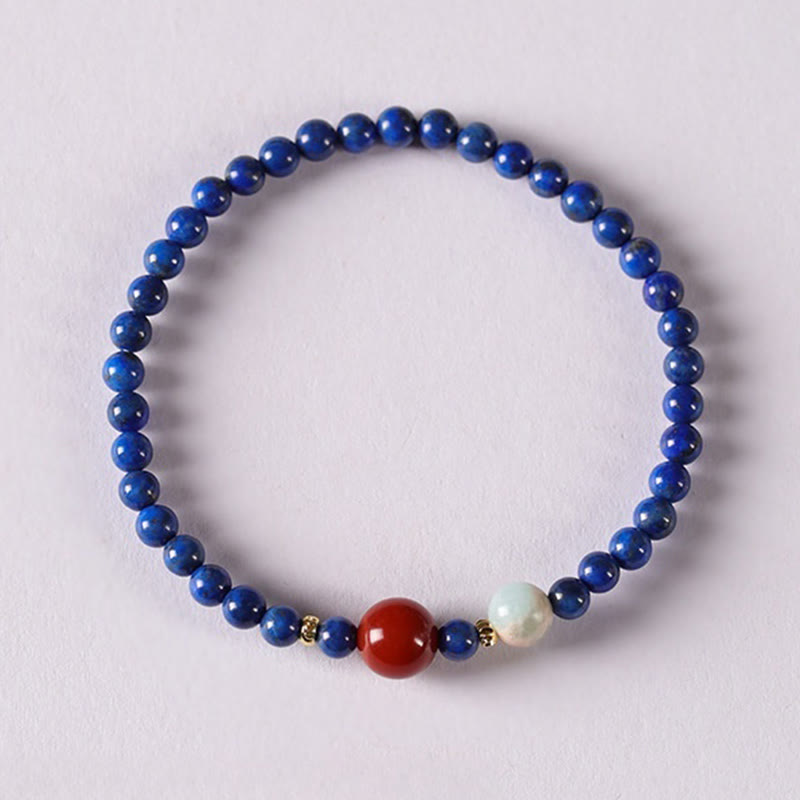 Small Lazurite Agate Ultra-thin Beads Positive Bracelet - Image 12