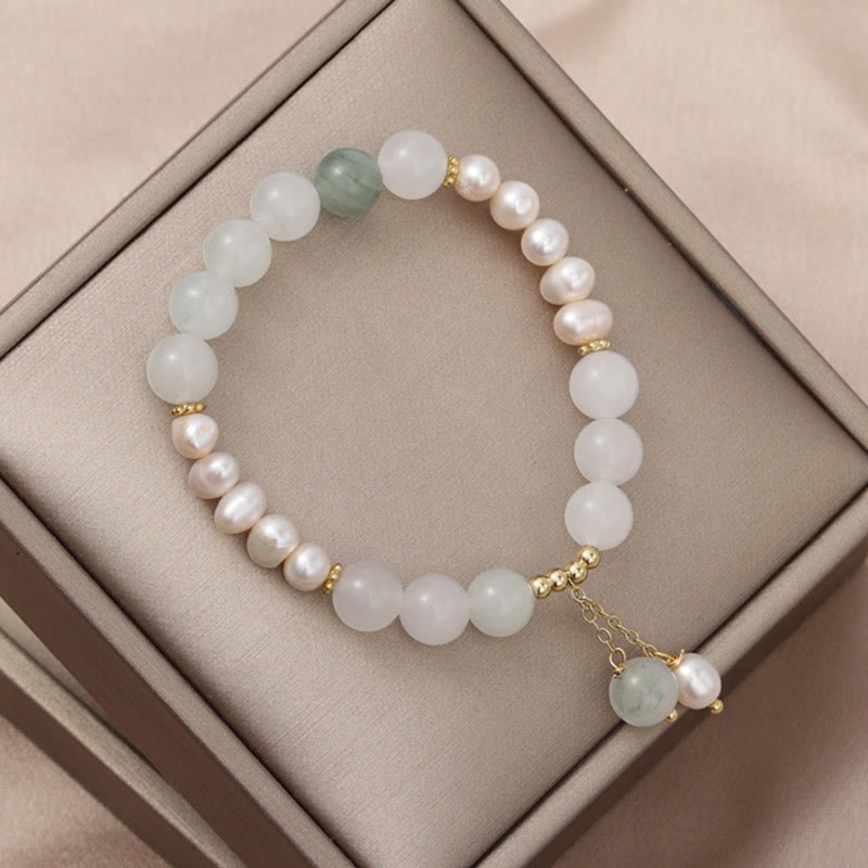 Tianshan Jade Pearl Abundance Bracelet - Image 4