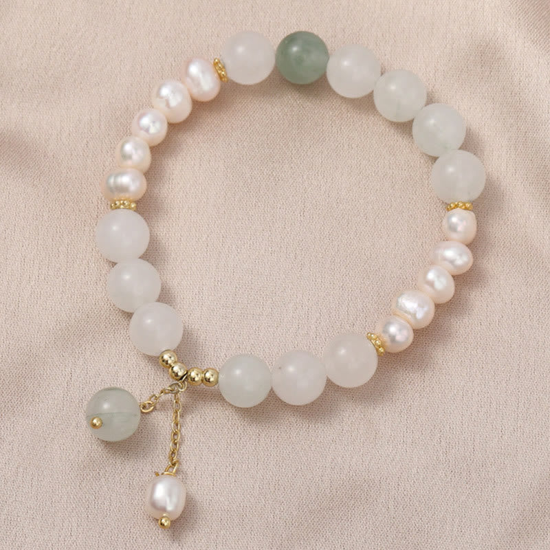 Tianshan Jade Pearl Abundance Bracelet - Image 3