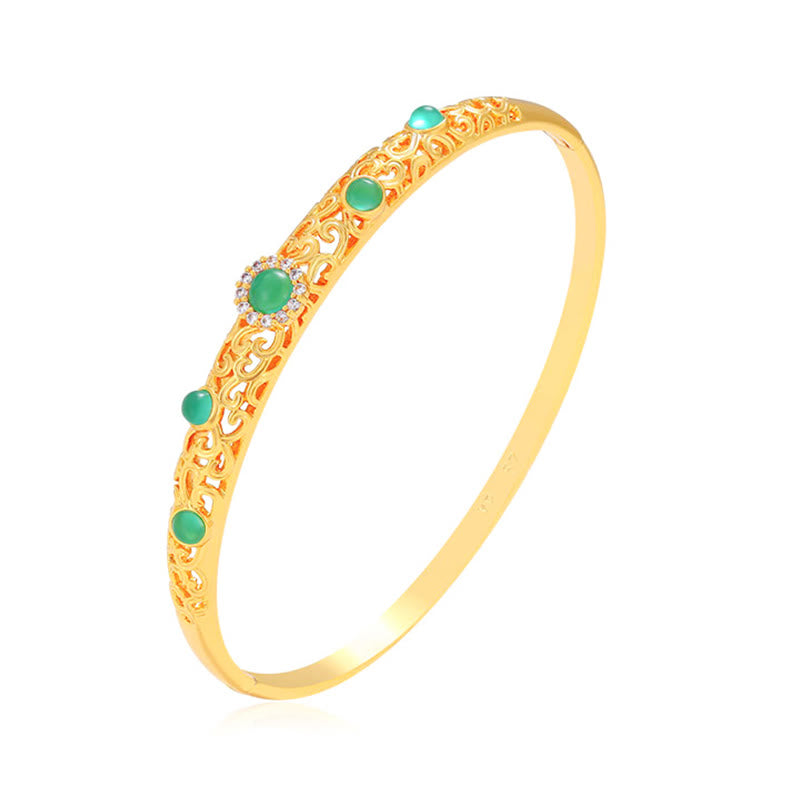 Vine Design Alloy Zircon Luck Bracelet Bangle - Image 10