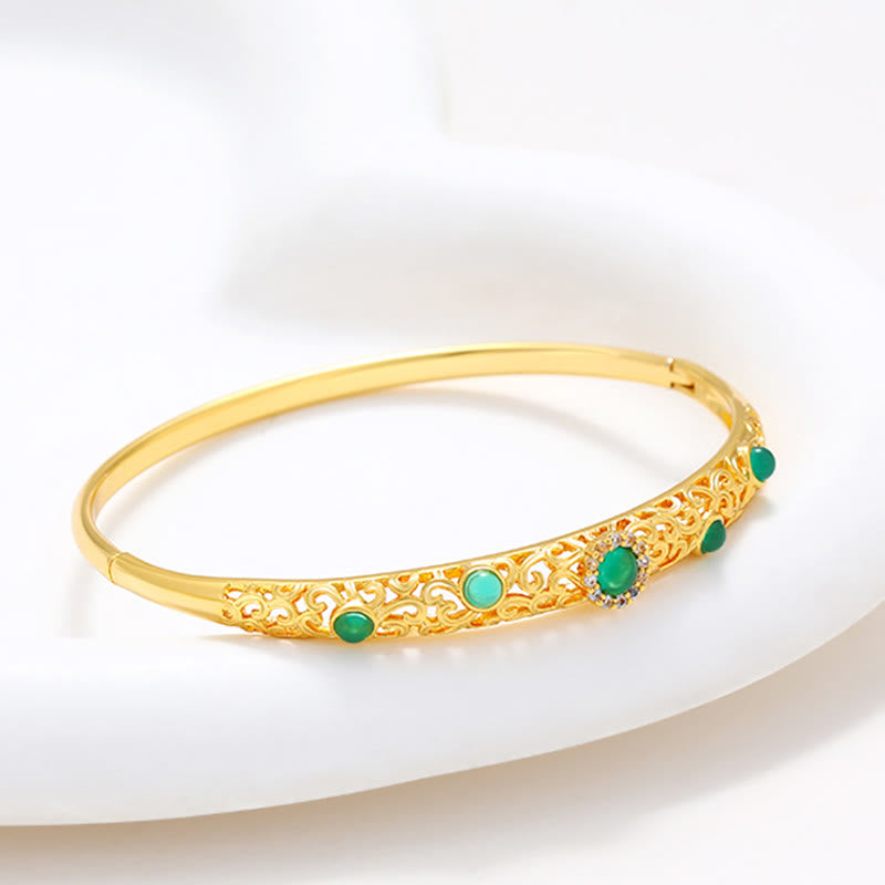 Vine Design Alloy Zircon Luck Bracelet Bangle - Image 9