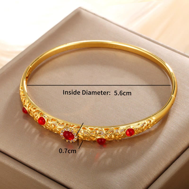 Vine Design Alloy Zircon Luck Bracelet Bangle - Image 5