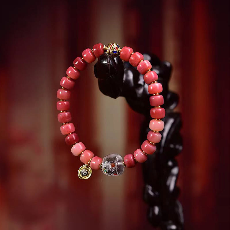 Tibetan Camel Bone Red Agate Luck Bracelet - Image 14