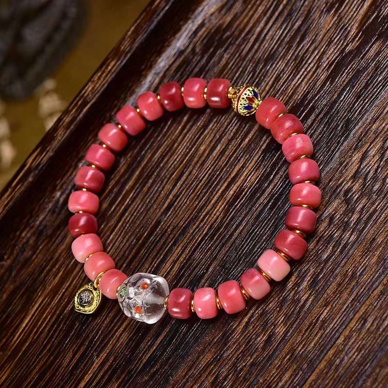 Tibetan Camel Bone Red Agate Luck Bracelet - Image 12