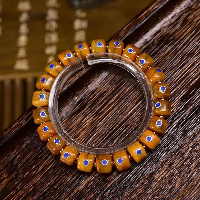 Vintage Tibetan Bone Beads Braided Rope Positive Balance Bracelet - Image 6