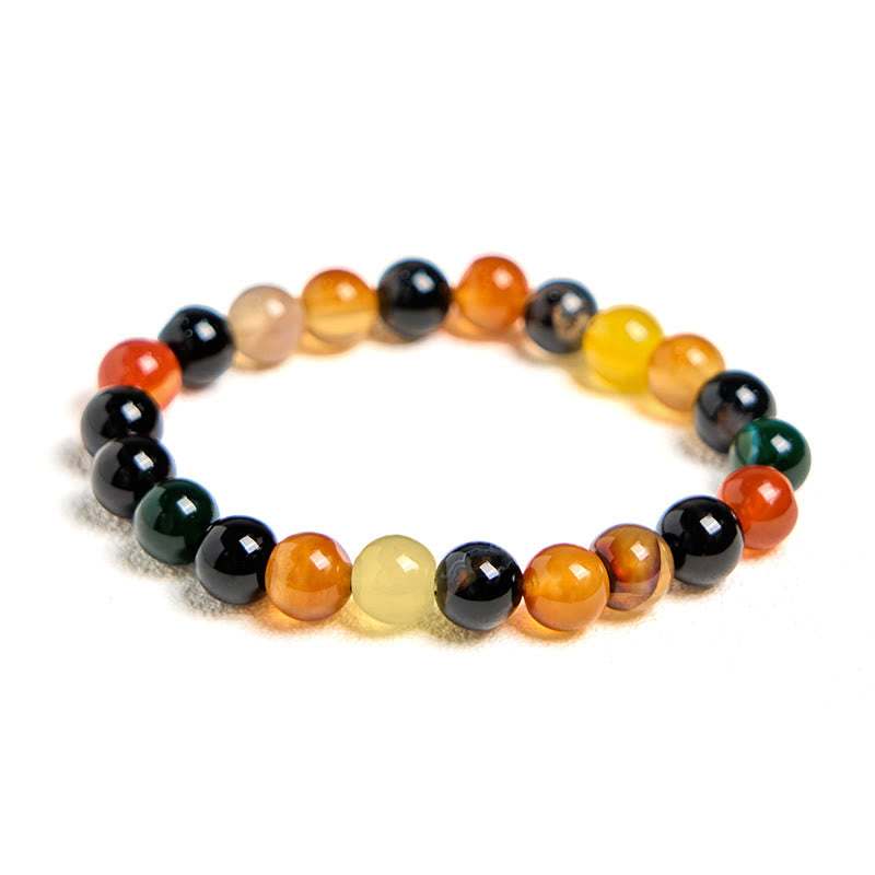 Natural Colorful Chalcedony Agate Harmony Bracelet - Image 7
