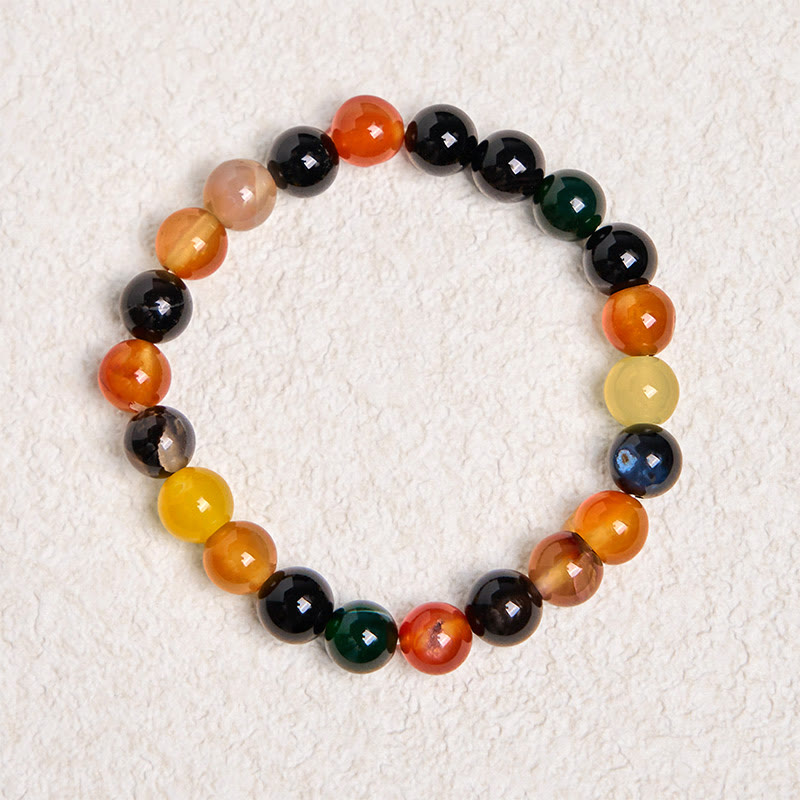 Natural Colorful Chalcedony Agate Harmony Bracelet - Image 6