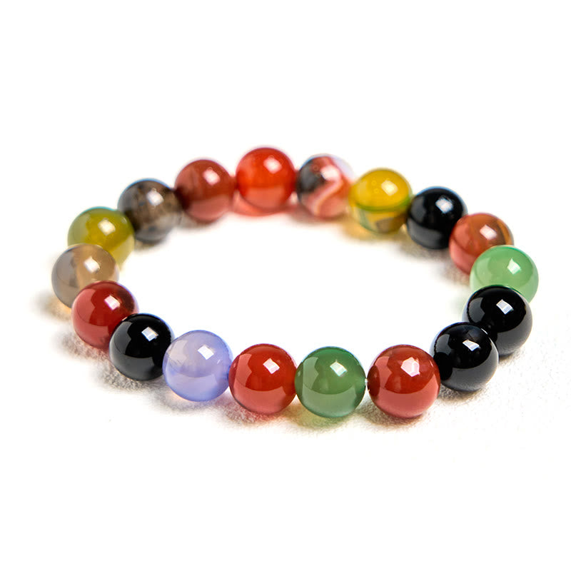 Natural Colorful Chalcedony Agate Harmony Bracelet - Image 15