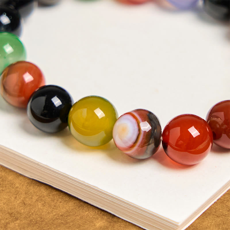 Natural Colorful Chalcedony Agate Harmony Bracelet - Image 13