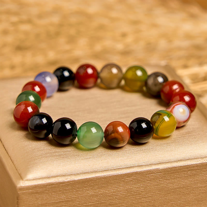 Natural Colorful Chalcedony Agate Harmony Bracelet - Image 9
