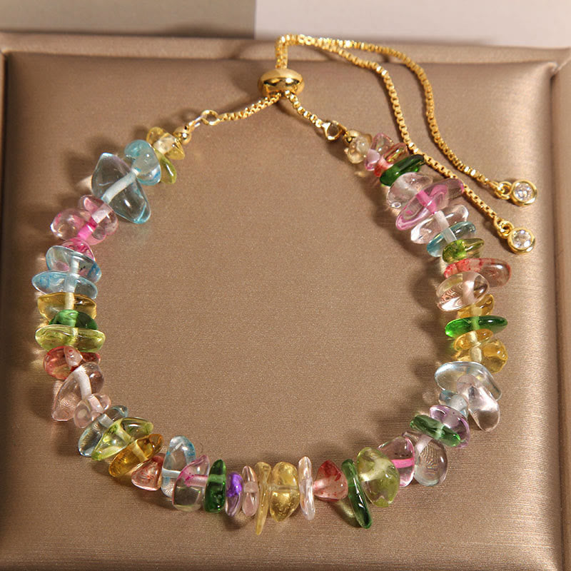 Various Gravel Crystals White Crystal Blue Crystal Protection Bracelet - Image 5