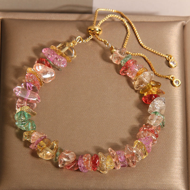 Various Gravel Crystals White Crystal Blue Crystal Protection Bracelet