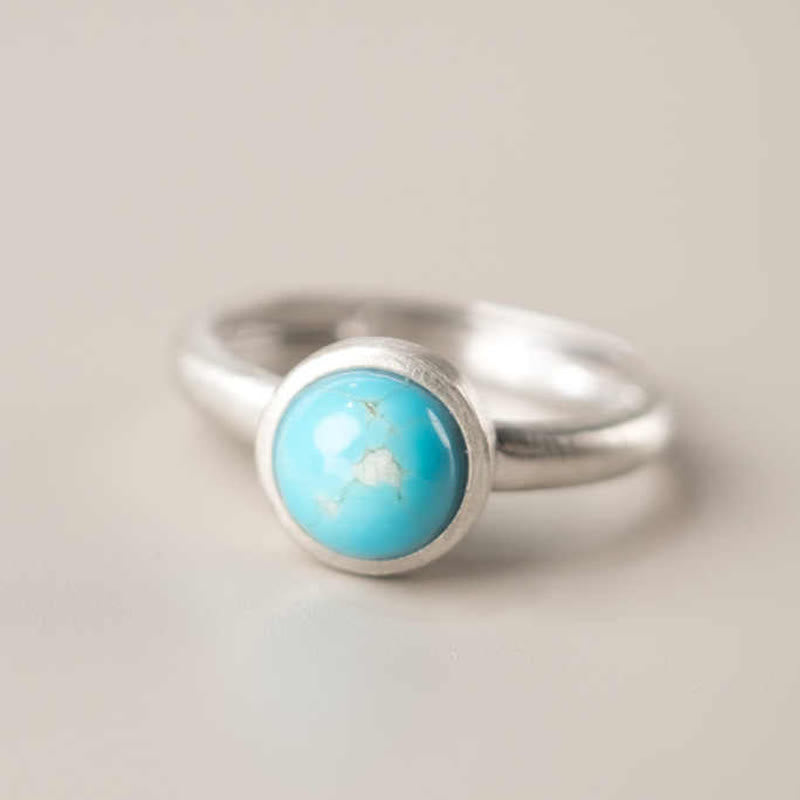 Natural 925 Sterling Silver Lazurite Turquoise Adjustable Balance Ring - Image 10
