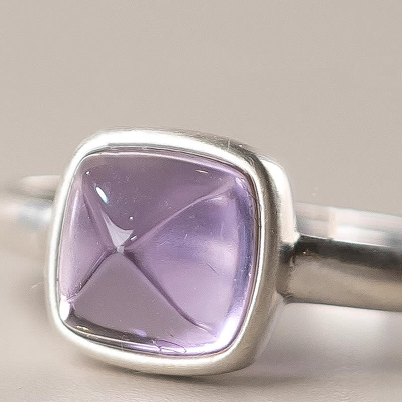Natural 925 Sterling Silver Amethyst Adjustable Balance Ring - Image 12