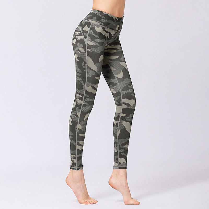 Camo Print Sports Fitness Yoga High Waist Leggings Women's Yoga Pants - Image 3