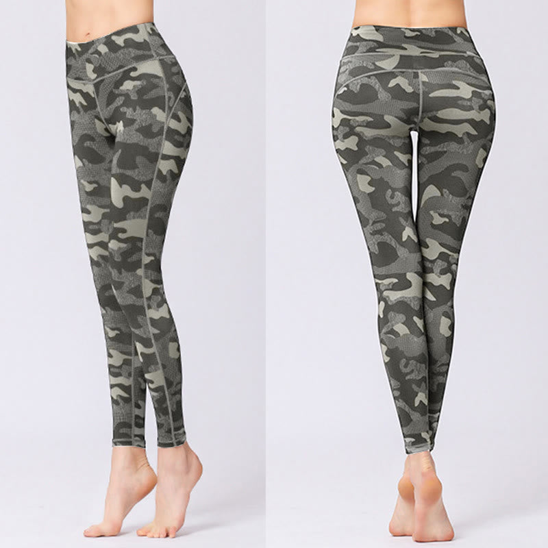 Camo Print Sports Fitness Yoga High Waist Leggings Women's Yoga Pants - Image 4