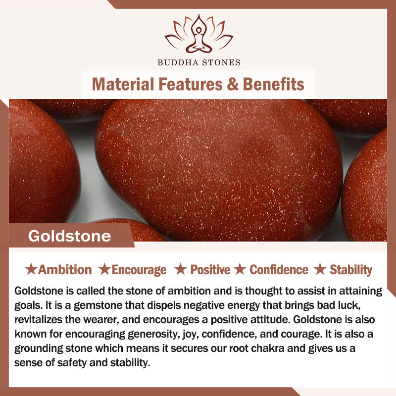 Natural 2mm Goldstone Beads Positive Multi Layer Bracelet - Image 6