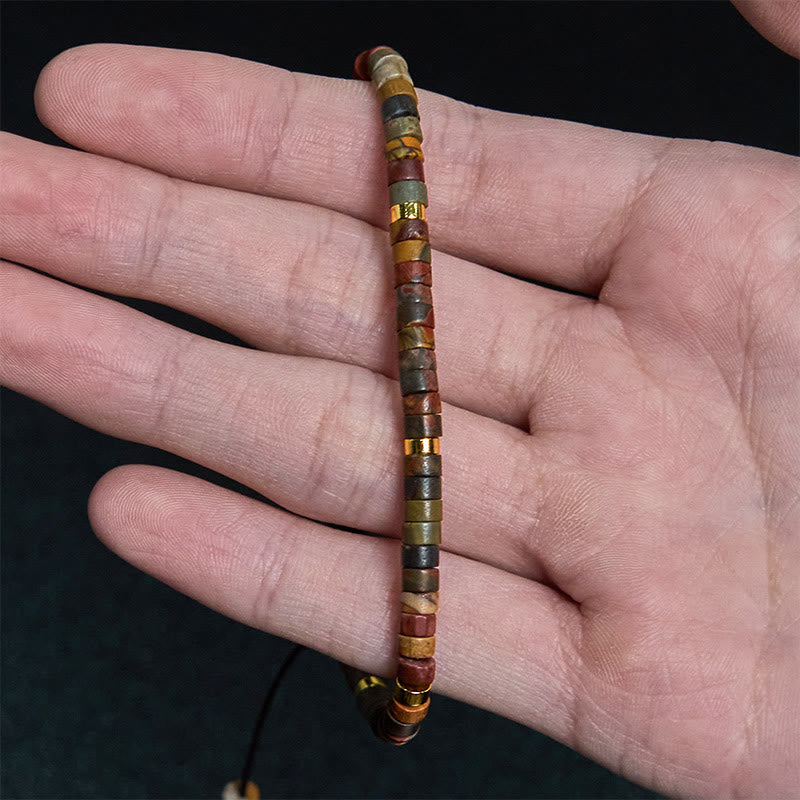 Rhodonite Healing Relationships Spacer Bead Bracelet - Image 4