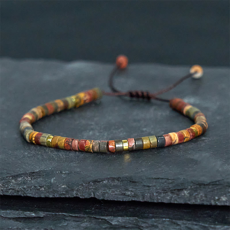 Rhodonite Healing Relationships Spacer Bead Bracelet - Image 2