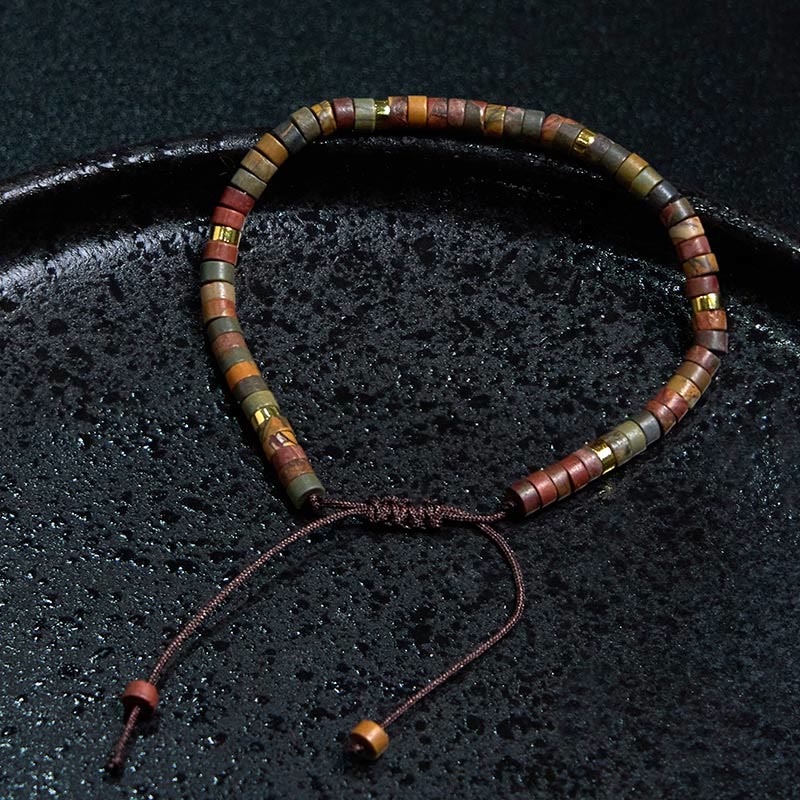 Rhodonite Healing Relationships Spacer Bead Bracelet - Image 3