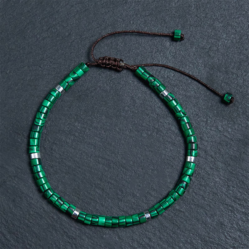 Malachite Anti-Anxiety Spacer Bead Bracelet