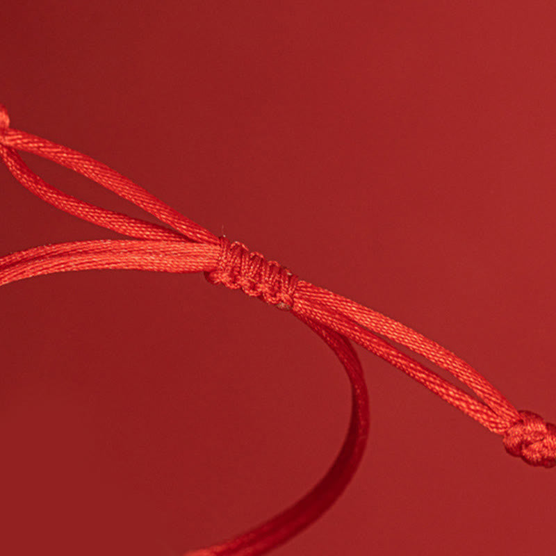 Handmade Braided Red String Happy Knot Flat Knot Colorful Rope Bracelet - Image 9