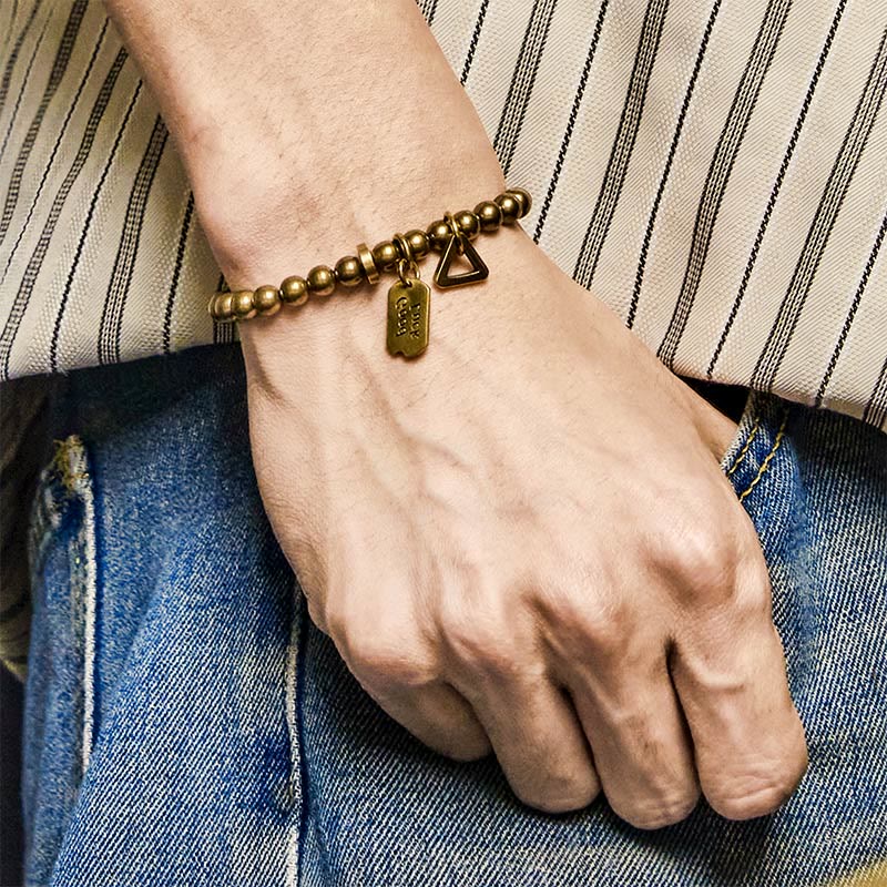 Retro Pure Copper Brass Luck Bracelet - Image 4