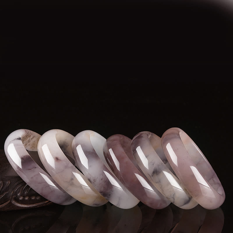 Purple Jade Happiness Protection Bracelet Bangle - Image 16