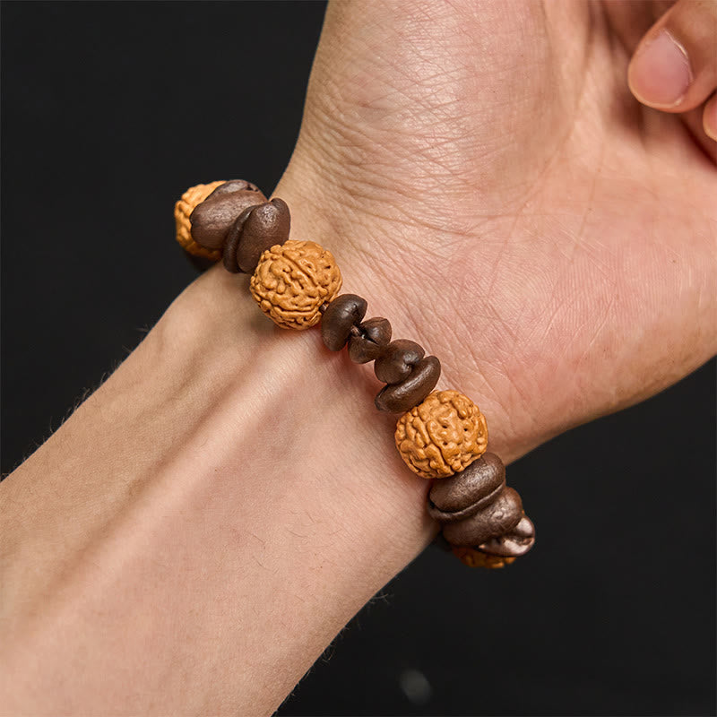 Handmade Natural Coffee Beans Bodhi Seed Luck Bracelet - Image 4