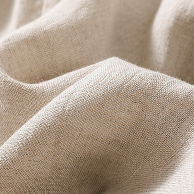 Women's Cotton Linen Stand Collar Long Sleeve Jacket With Pockets - Image 6