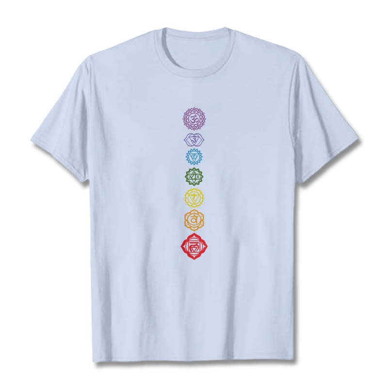 Casual Colorful Circles Om Mani Padme Hum Pattern Tee T-Shirt - Image 19
