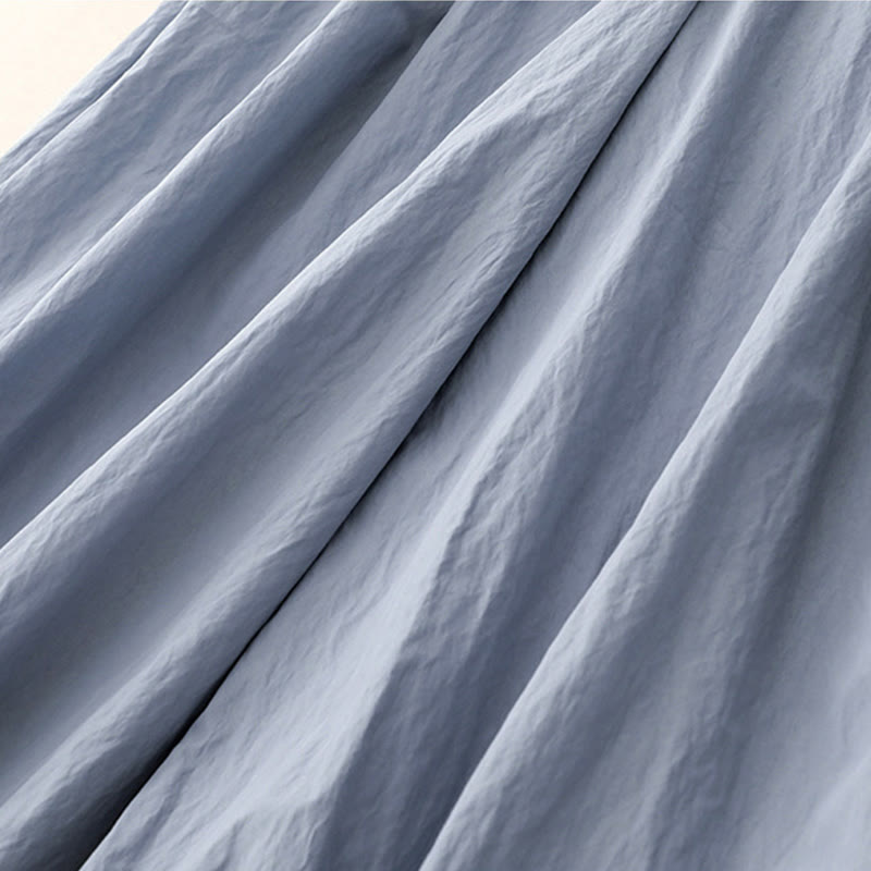 Casual Hem Hollow Design Women's Cotton 7-8 Length Wide Leg Pants With Pockets - Image 6