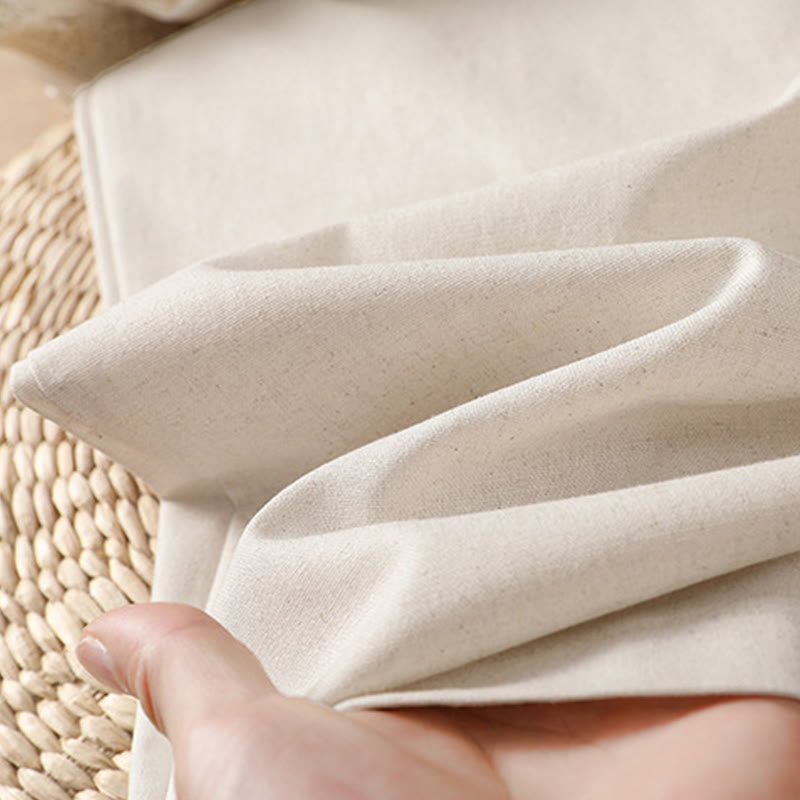 Casual Hollow Lace Waistband Design Women's Cotton Linen Wide Leg Pants With Pockets - Image 13