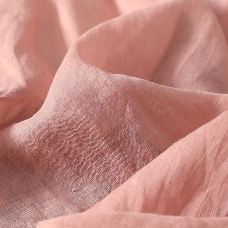 Embroidered V-neck Casual Women's Cotton Linen Half Sleeve T-shirt - Image 18