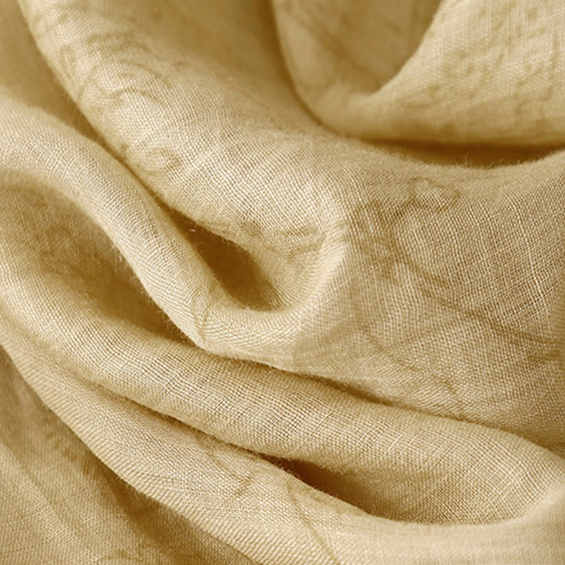 Summer V-Neck Lace-up Short Sleeve Cotton Linen Women's Midi Dress With Pockets - Image 10