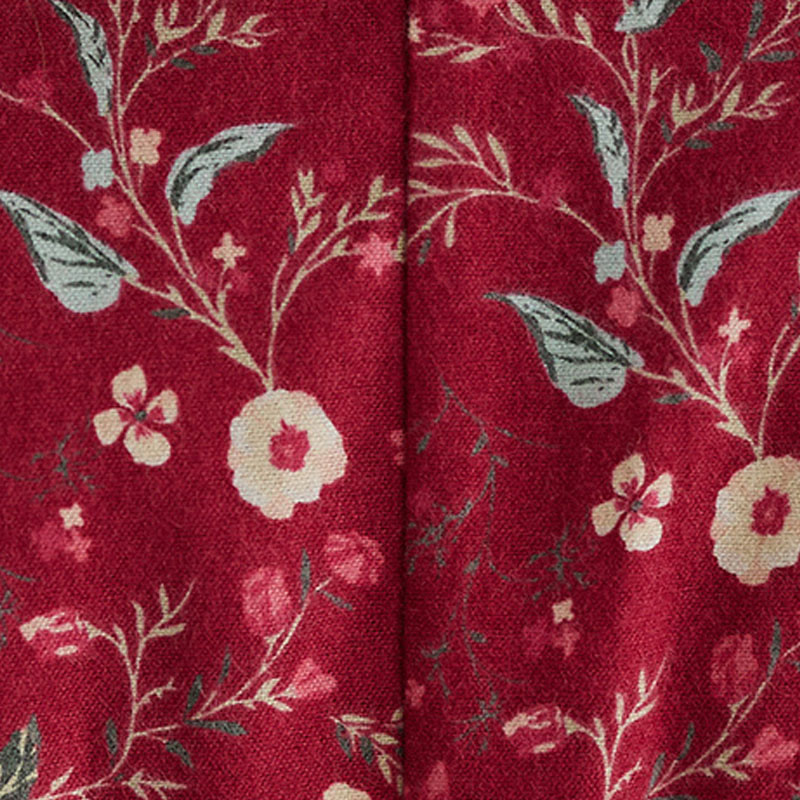 Ethnic Printing Drawstring Long Sleeve Cotton Linen Midi Dress With Pockets - Image 18