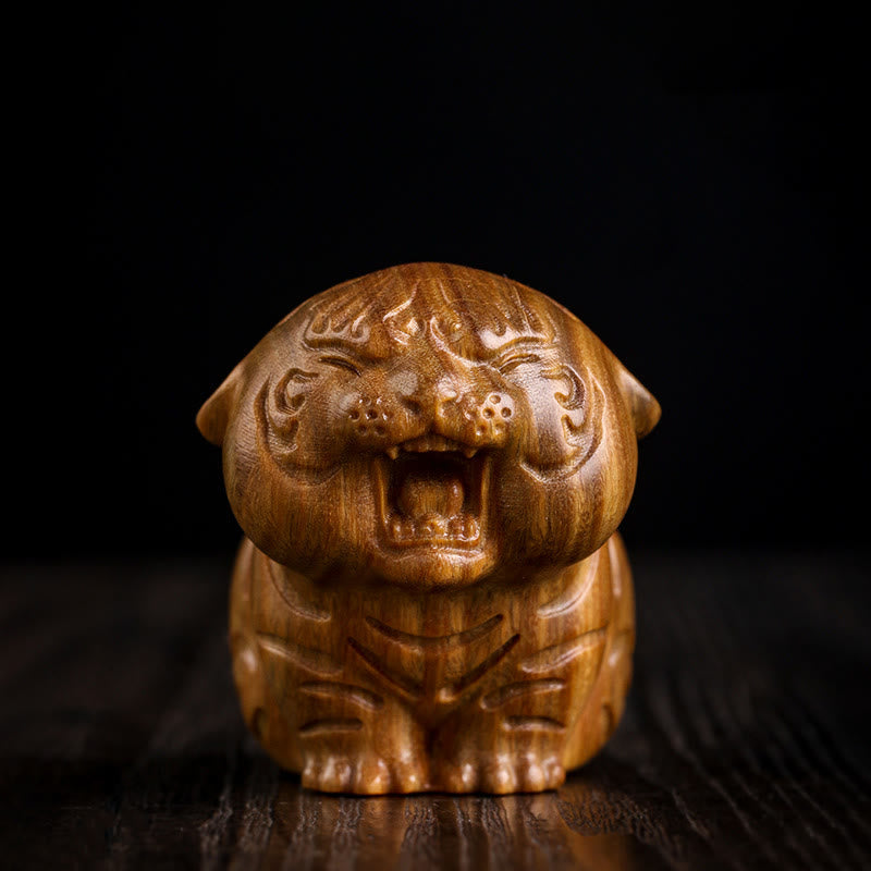 Green Sandalwood Cute Tiger Animals Positive Decoration